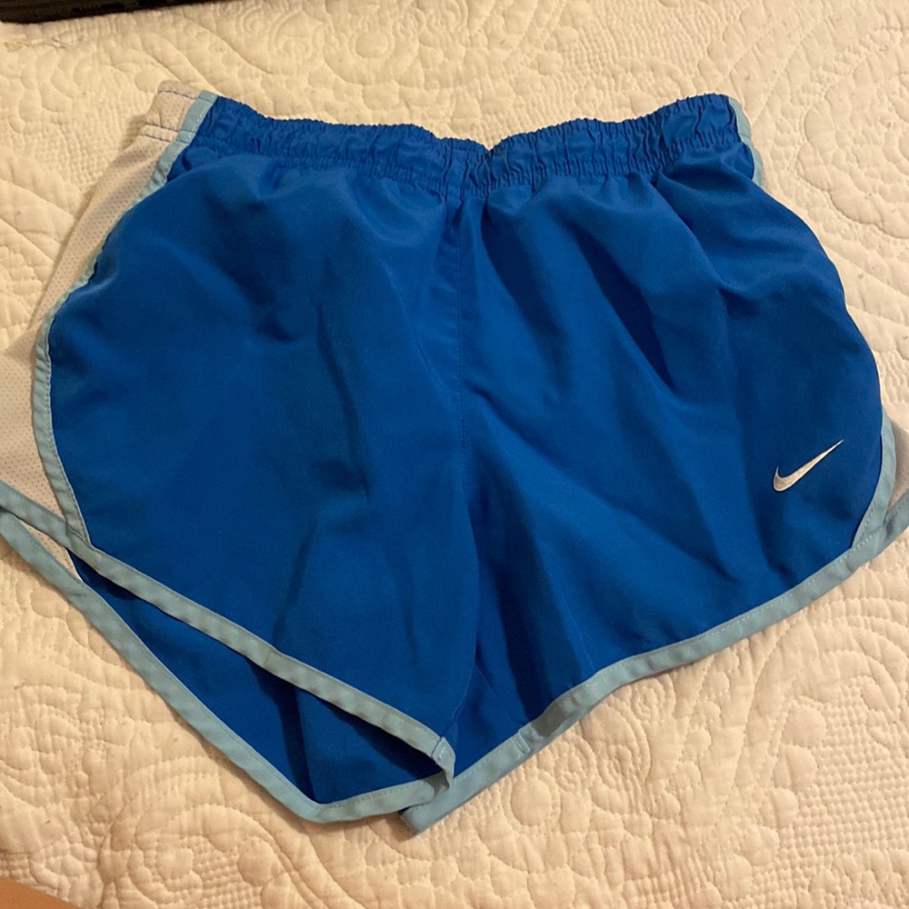 Size M youth girls blue Nike dri fit shorts!!
